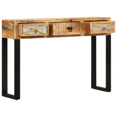 konzolna miza - miza ob steni 110x30x76 cm trden mangov les