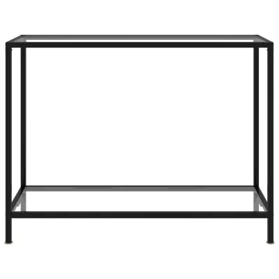 konzolna miza - miza ob steni prozorna 100x35x75 cm kaljeno steklo