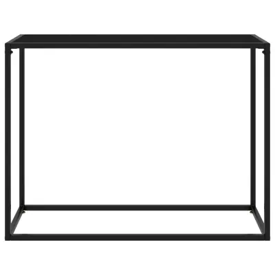 konzolna miza - miza ob steni črna 100x35x75 cm kaljeno steklo