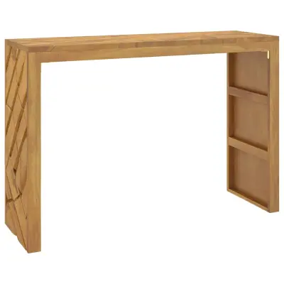 konzolna miza - miza ob steni 110x35x75 cm masivni les tikovina