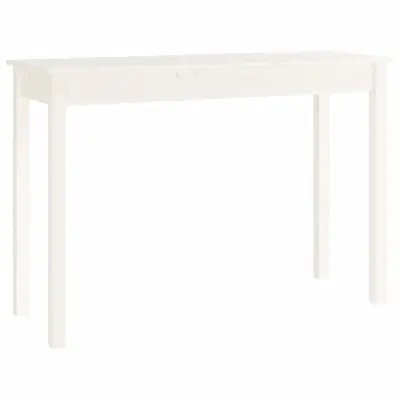 konzolna miza - miza ob steni bela 110x40x75 cm trdna borovina