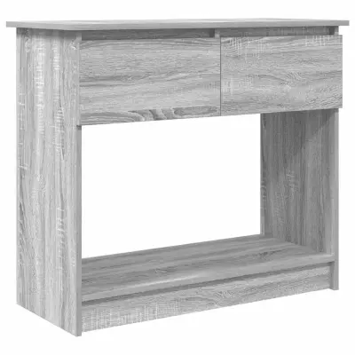 konzolna miza - miza ob steni s predali siva sonoma 85,5x38,5x74,5 cm