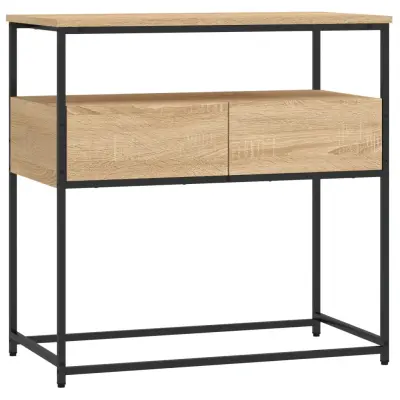 konzolna miza - miza ob steni sonoma hrast 75x40x75 cm inženirski les