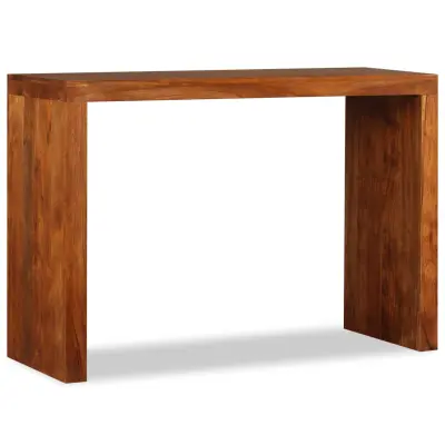konzolna miza - miza ob steni iz trdnega lesa z medenim premazom 110x40x76 cm