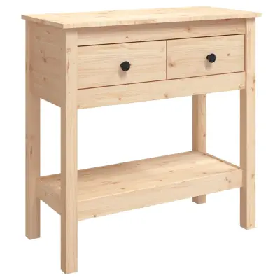 konzolna miza - miza ob steni 75x35x75 cm trdna borovina