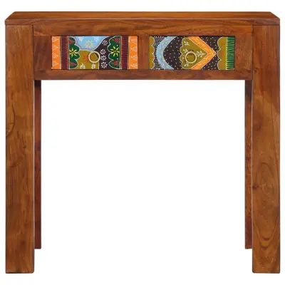 konzolna miza - miza ob steni 80x35x75 cm masivni les akacija