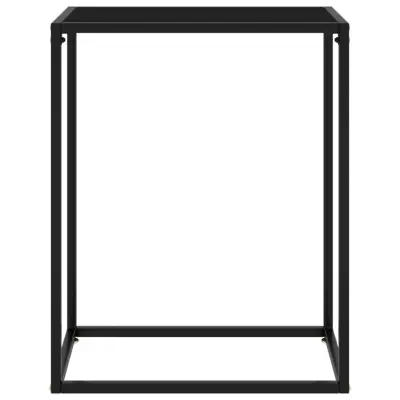 konzolna miza - miza ob steni črna 60x35x75 cm kaljeno steklo