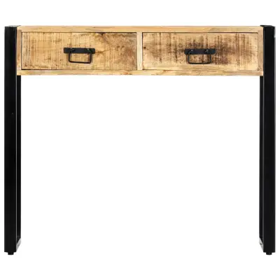 konzolna miza - miza ob steni 90x30x75 cm trden mangov les