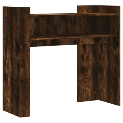 konzolna miza - miza ob steni dimljeni hrast 100x35x90 cm inženirski les