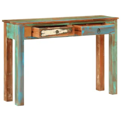 konzolna miza - miza ob steni 110x30x75 cm predelan trden les