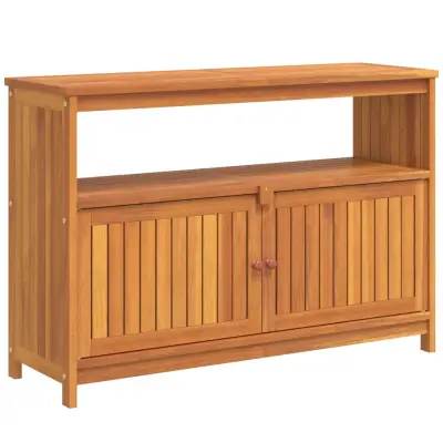 Vrtna konzolna miza - miza ob steni 110x35x75 cm trden akacijev les