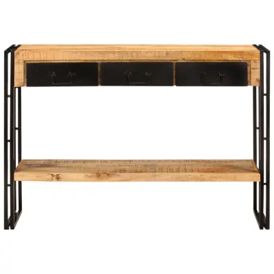 konzolna miza - miza ob steni 110x30x76 cm trden mangov les