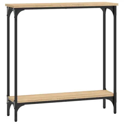 konzolna miza - miza ob steni sonoma hrast 75x22,5x75 cm inženirski les