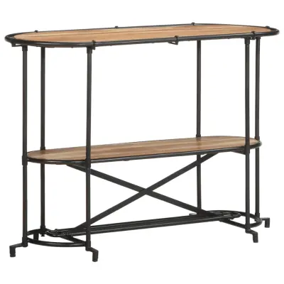 konzolna miza - miza ob steni 110x42x76 cm trden akacijev les