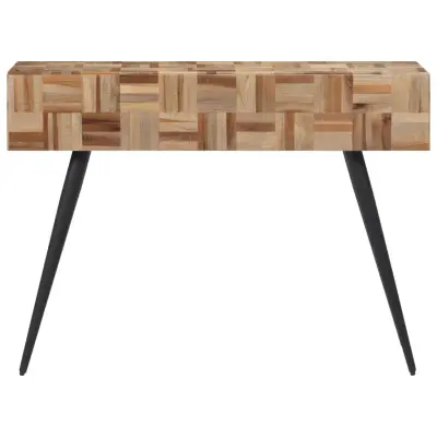 konzolna miza - miza ob steni 110x34x80 cm trdna predelana tikovina