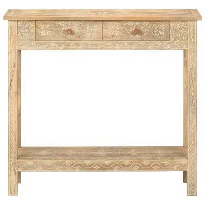 konzolna miza - miza ob steni 80x35x74 cm trden mangov les