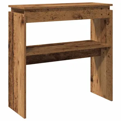 konzolna miza - miza ob steni Stari les 80x30x80 cm inženirski les