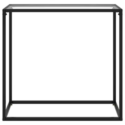 konzolna miza - miza ob steni prozorna 80x35x75 cm kaljeno steklo