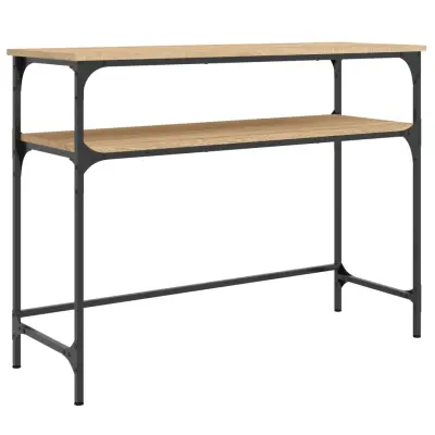 konzolna miza - miza ob steni sonoma hrast 100x35,5x75 cm inženirski les