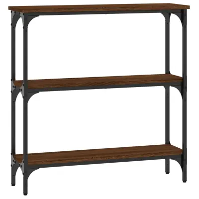 konzolna miza - miza ob steni rjav hrast 75x22,5x75 cm inženirski les