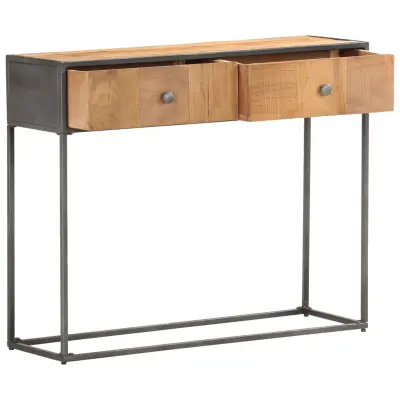 konzolna miza - miza ob steni 90x30x75 cm trden predelan les