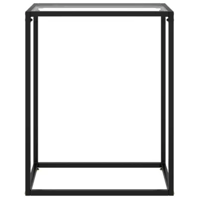 konzolna miza - miza ob steni prozorna 60x35x75 cm kaljeno steklo