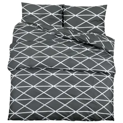 Komplet posteljnine - Posteljnina siva 225x220 cm bombaž