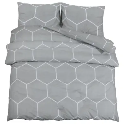 Komplet posteljnine - Posteljnina siva 260x240 cm bombaž