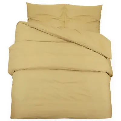 Komplet posteljnine - Posteljnina taupe 225x220 cm lahka mikrovlakna