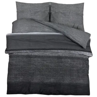 Komplet posteljnine - Posteljnina temno sivo 200x220 cm bombaž