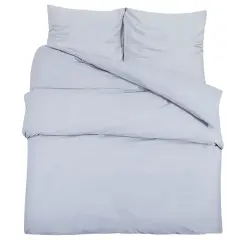 Komplet posteljnine - Posteljnina siva 260x220 cm lahka mikrovlakna