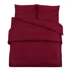 Komplet posteljnine - Posteljnina bordo 200x200 cm lahka mikrovlakna