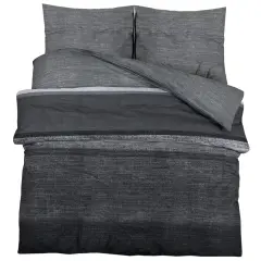 Komplet posteljnine - Posteljnina temno sivo 200x200 cm bombaž