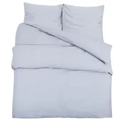 Komplet posteljnine - Posteljnina siva 200x200 cm lahka mikrovlakna