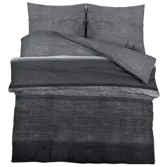 Komplet posteljnine - Posteljnina temno sivo 200x200 cm bombaž