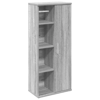 Kopalniška omarica - Kopalniški kabinet z držalom za zvitke siva sonoma 39x22x90 cm
