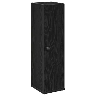 Kopalniška omarica - Kopalniški kabinet z držalom za zvitke črna 20,5x22x72 cm