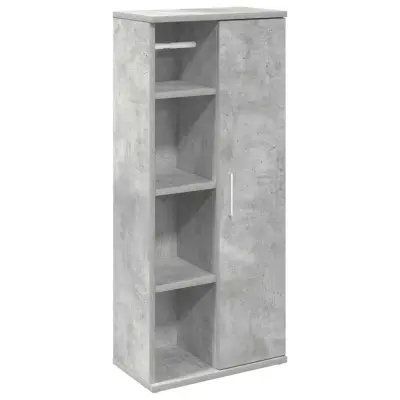 Kopalniška omarica - Kopalniški kabinet z držalom za zvitke betonsko siv 39x22x90 cm