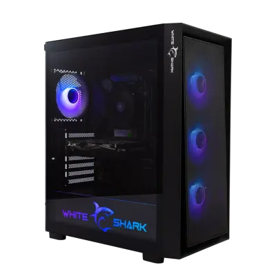 White Shark CASE GCC-2401 WARHEAD-3 BLACK / 4 ventilatorji 12cm RGB