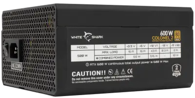 White Shark NAPAJANJE GPSU-B600S COLONEL-3 600W 80+ BRONZE Full Modular
