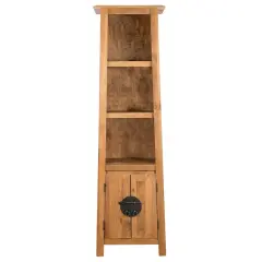 Samostoječa kopalniška omara - Kopalniški pohištveni set iz trdne borovine 48x32x170 cm