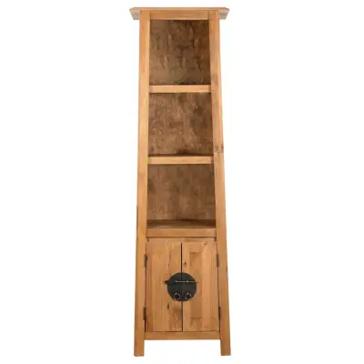 Samostoječa kopalniška omara - Kopalniški pohištveni set iz trdne borovine 48x32x170 cm