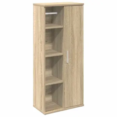Kopalniška omarica - Kopalniški kabinet z držalom za zvitke sonoma hrast 39x22x90 cm