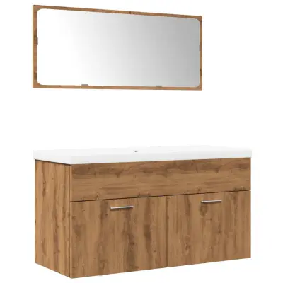 Kopalniška garnitura - Kopalniški sestavi 3-delna artisan hrast inženirski les