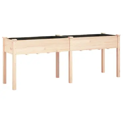 korito - Lonček za rože s podlogo 203x53x76 cm trden les jelke