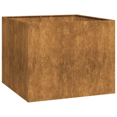 Cvetlični Lonec - Planter Rusty 100x100x80 cm Vremensko odporno jeklo