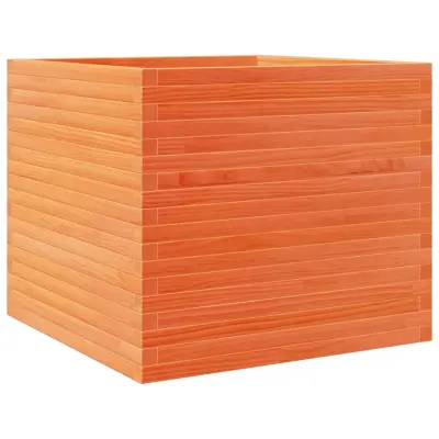 Vrtno cvetlično korito - Lonček za rože vošč. rjavo 80x80x68,5 cm trdna borovina