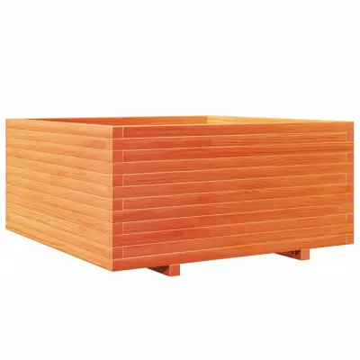 Vrtno cvetlično korito - Lonček za rože voščeno 100x100x49,5 cm trdna borovina