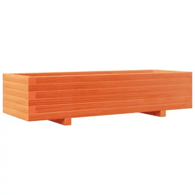 Vrtno cvetlično korito - Lonček za rože vošč. rjavo 110x40x26,5cm trdna borovina