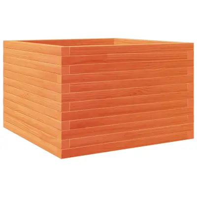 Vrtno cvetlično korito - Lonček za rože voščeno rjavo 70x70x46 cm trdna borovina